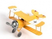 Игрушка - подвеска в машину  самолет Биплан / желтый