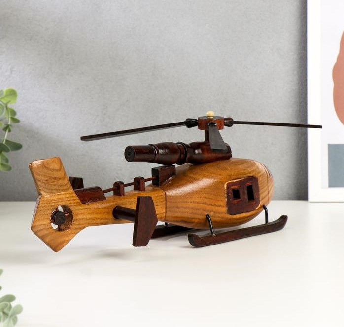 Вертолёт ретро/ деревянный 