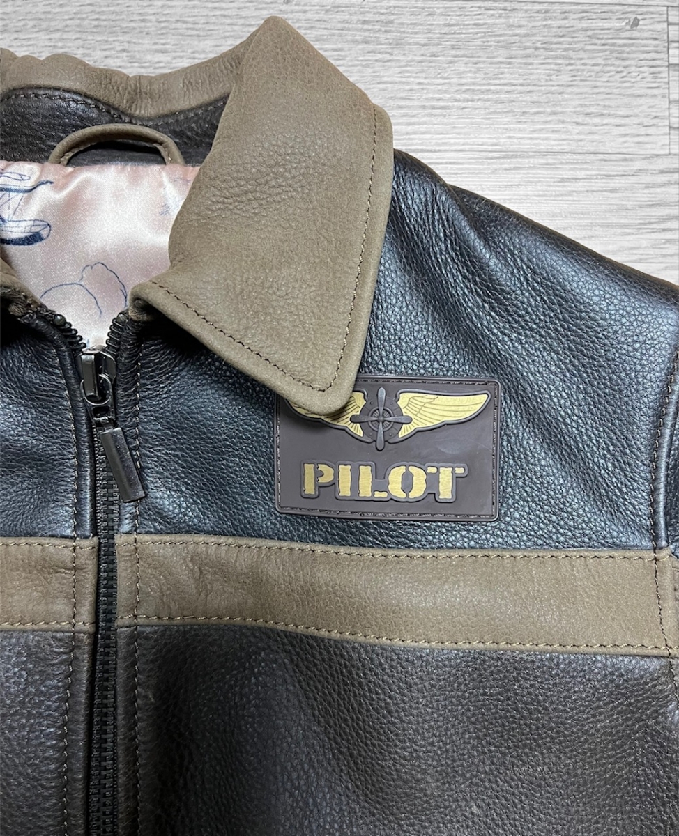 Детская кожаная куртка-пилот 