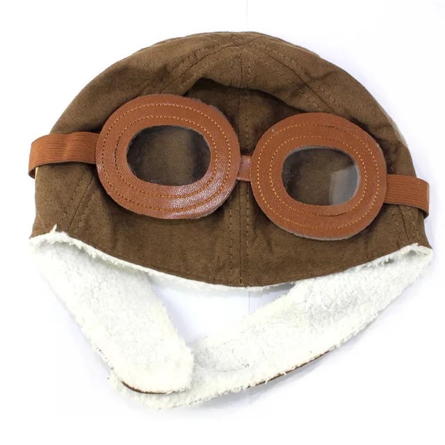 Детский лётный шлем / коричневый   
