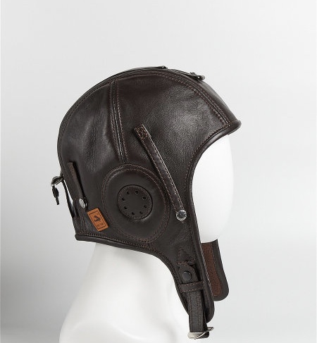 Лётный шлем на флисе/ коричневый 