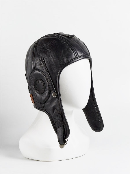 Лётный шлем на флисе/ чёрный 