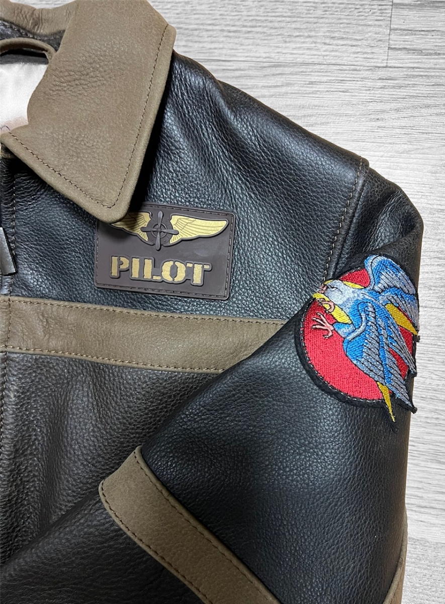 Детская кожаная куртка-пилот