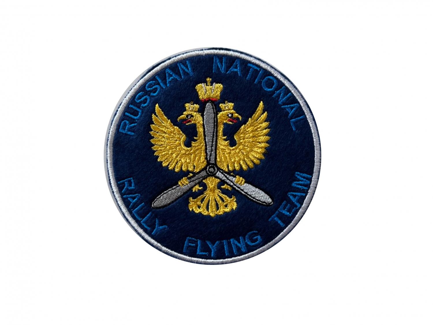 Шеврон « Russian National Rally Flying Team» , синий 